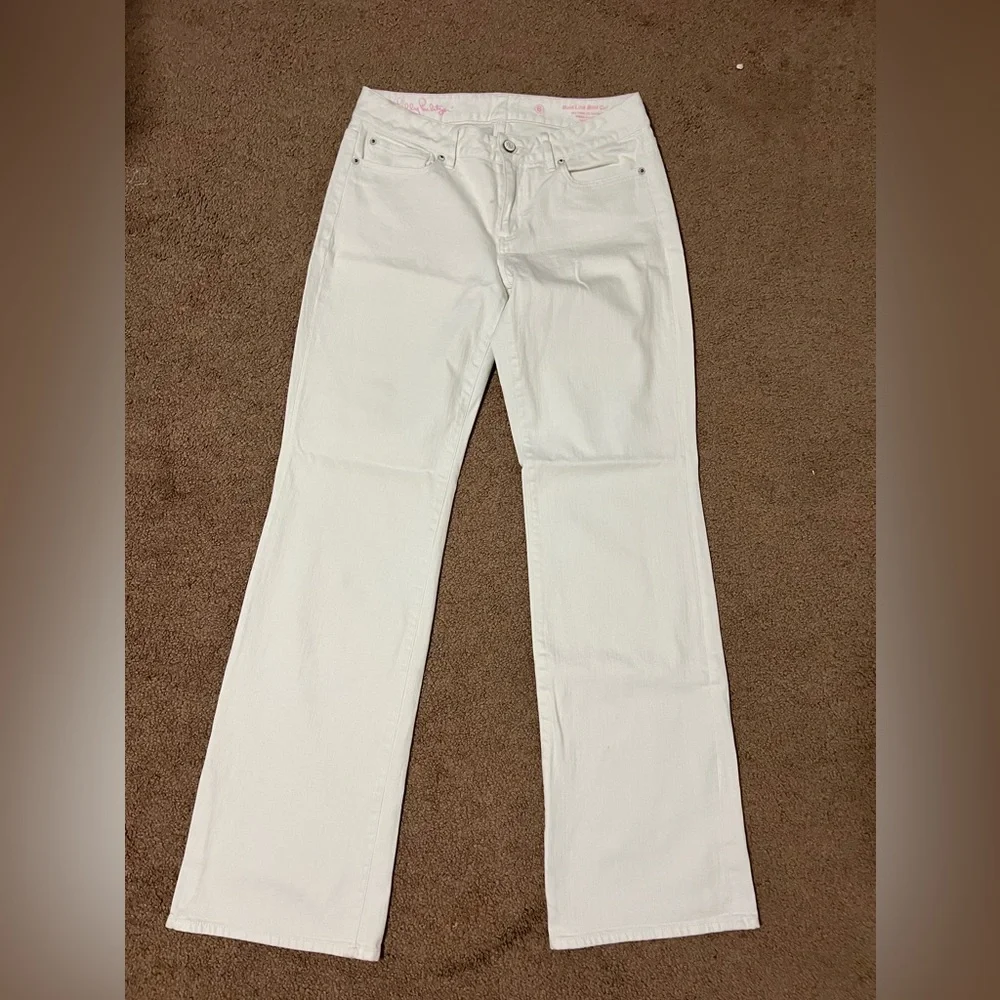 Lilly Pulitzer main line  Boot Cut flare  Jeans White - Picture 5 of 15